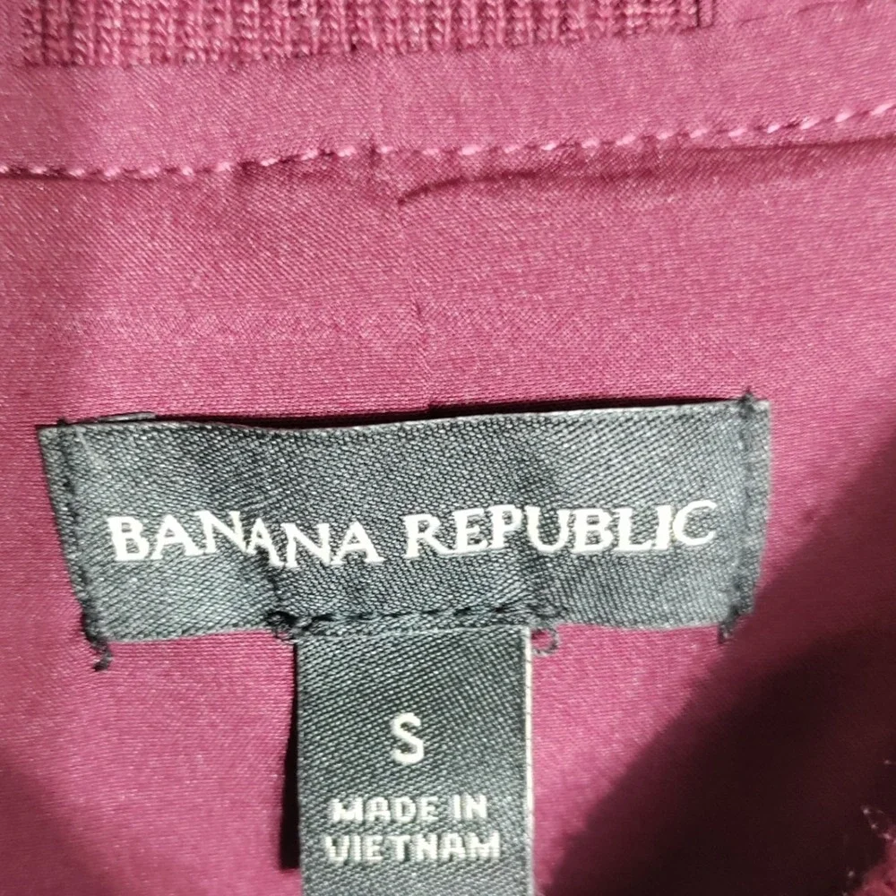 Banana Republic Mens Burgundy Full Zip Stretch Bomber Jacket‎ Small Maroon 2899